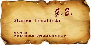 Glasner Ermelinda névjegykártya